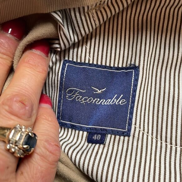 Faconnable 100% Cotton Khaki Pants - 38 - Picture 8 of 12